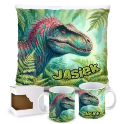 Kubek Poduszka Dinozaur Dinozaury T-rex Tyrannosaurus Triceratops